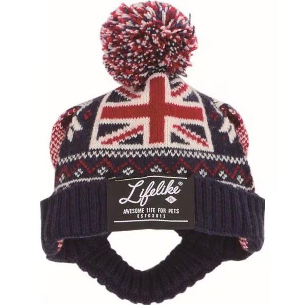 【同梱不可】【3個セット】ライフライク　ナショナルフラッグニット帽　UK　M