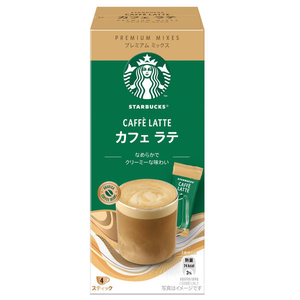 乐天商城 - 【24個セット】ネスレ日本　スターバックスR プレミアム ミックス カフェ ラテ 14g×4P
