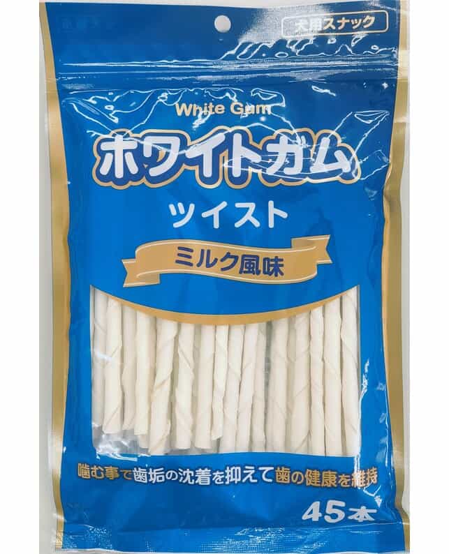 【同梱不可】【10個セット】ペットライブラリー ホワイトガム ツイストミルク風味45本