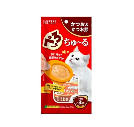 【同梱不可】【6個セット】 いなばペットフード ぺろちゅーる かつお&かつお節 14g×3個