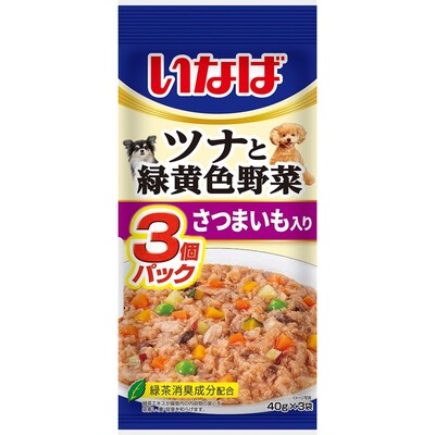 【注意事項】 ・メーカーの都合等により、パッケージ及び内容量、生産地、などが変更される場合がございます。ご了承ください。 ・当店では地球環境への配慮およびお手頃価格での商品の提供のため、簡易的な梱包とさせていただいております。 ・箱潰れなど、製品をご利用いただくのに問題がない場合の返品・交換対応はお受けできません ※期限のある商品について ・賞味期限や消費期限がある商品については、すべて期限まで2ヶ月以上のものを取り扱っております。個別のお問い合わせはご遠慮いただきますようお願い申し上げます。 ・期限が迫った商品は、別途アウトレット商品として販売させていただいております。 商品説明■　商品詳細 人気の緑黄色野菜パウチシリーズのツナベース。ツナのフレークに緑黄色野菜とわんちゃんの好きな素材をトッピング。鶏肉・牛肉不使用のため、お肉にアレルギーのあるわんちゃんにも安心して食べられます。 4901133779794■　生産国中国(自社工場) ■　メーカーいなばペットフード株式会社■　広告文責 ライフジェネレーション株式会社 TEL:06-6809-2484　