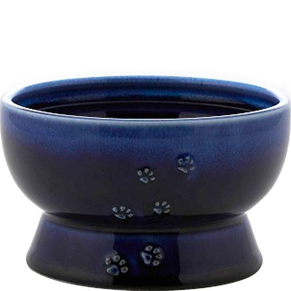 其它 - 【同梱不可】【3個セット】猫壱 猫用　脚付ウォーターボウル　日本製　ブルー