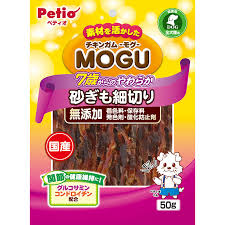 【同梱不可】【6個セット】ペティオ チキンガムMOGU　無添加　7歳からのやわらか　砂ぎも細切り50g