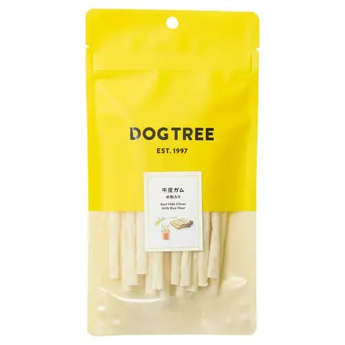 【同梱不可】ドッグツリー 牛皮ガム　米粉入りM20本