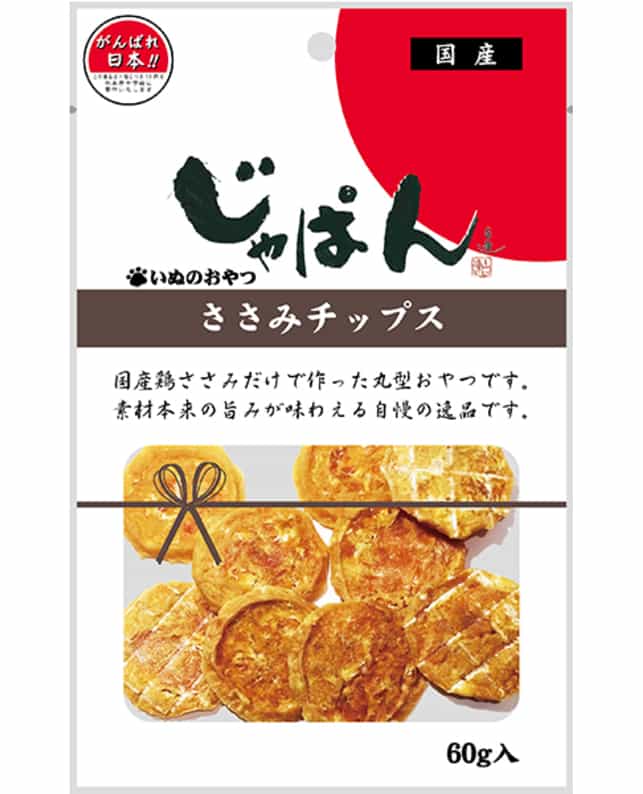 【注意事項】 ・メーカーの都合等により、パッケージ及び内容量、生産地、などが変更される場合がございます。ご了承ください。 ・当店では地球環境への配慮およびお手頃価格での商品の提供のため、簡易的な梱包とさせていただいております。 ・箱潰れなど、製品をご利用いただくのに問題がない場合の返品・交換対応はお受けできません ※期限のある商品について ・賞味期限や消費期限がある商品については、すべて期限まで2ヶ月以上のものを取り扱っております。個別のお問い合わせはご遠慮いただきますようお願い申し上げます。 ・期限が迫った商品は、別途アウトレット商品として販売させていただいております。 商品説明■　商品特徴●鶏ささみだけで作ったチップス型のおやつです。 ●鶏ささみの旨味をお楽しみください。 4532066007359■　原産国日本■　メーカーわんわん■　広告文責ライフジェネレーション株式会社 TEL:06-6809-2484