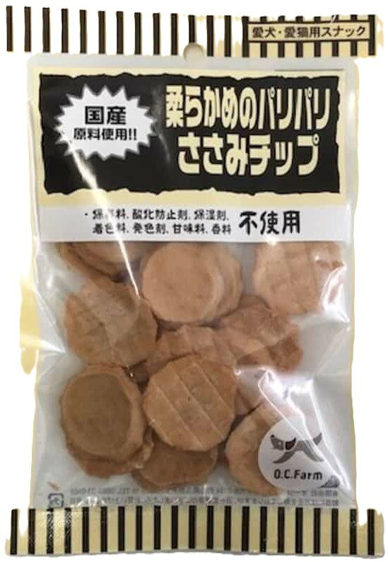 Chips - 【同梱不可】【50個セット】オーシーファーム 柔らかめパリパリささみチップ45g