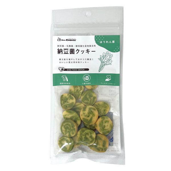 Rakuten - 【同梱不可】【12個セット】オフィスピースワン 納豆菌クッキーほうれん草30g