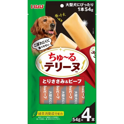 【同梱不可】【3個セット】 いなばペットフード ちゅーるテリーヌ 大型犬用とりささみ＆ビーフ54g×4P