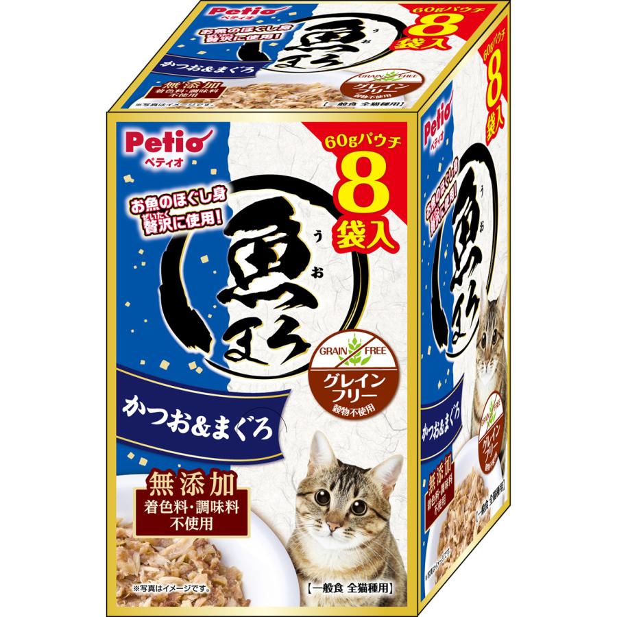 【注意事項】 ・メーカーの都合等により、パッケージ及び内容量、生産地、などが変更される場合がございます。ご了承ください。 ・当店では地球環境への配慮およびお手頃価格での商品の提供のため、簡易的な梱包とさせていただいております。 ・箱潰れなど、製品をご利用いただくのに問題がない場合の返品・交換対応はお受けできません ※期限のある商品について ・賞味期限や消費期限がある商品については、すべて期限まで2ヶ月以上のものを取り扱っております。個別のお問い合わせはご遠慮いただきますようお願い申し上げます。 ・期限が迫った商品は、別途アウトレット商品として販売させていただいております。 商品説明■　商品詳細お魚たっぷりのウェットフードです。着色料・調味料不使用。グレインフリー。 4903588144561■　原材料かつお、まぐろ、増粘安定剤（カラギーナン）■　メーカーペティオ ■　広告文責ライフジェネレーション株式会社 TEL:06-6809-2484　
