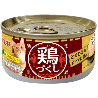 【注意事項】 ・メーカーの都合等により、パッケージ及び内容量、生産地、などが変更される場合がございます。ご了承ください。 ・当店では地球環境への配慮およびお手頃価格での商品の提供のため、簡易的な梱包とさせていただいております。 ・箱潰れなど、製品をご利用いただくのに問題がない場合の返品・交換対応はお受けできません ※期限のある商品について ・賞味期限や消費期限がある商品については、すべて期限まで2ヶ月以上のものを取り扱っております。個別のお問い合わせはご遠慮いただきますようお願い申し上げます。 ・期限が迫った商品は、別途アウトレット商品として販売させていただいております。 商品説明■　商品詳細 とりささみのペーストを猫ちゃんの好きなかつお節味に仕上げました。とりのおいしさがたっぷり詰まったやわらかゼリータイプのウェットフードです。 4901133484261■　原材料鶏肉（ささみ）、かつお節エキス、でん粉類、タンパク加水分解物、寒天、増粘安定剤（増粘多糖類、加工でん粉）、ビタミンE、緑茶エキス、紅麹色素■　メーカーいなばペットフード■　広告文責 ライフジェネレーション株式会社 TEL:06-6809-2484　