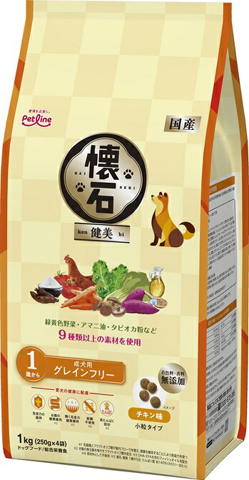 【同梱不可】【6個セット】ペットライン 懐石　健美　グレインフリー　1歳から1kg