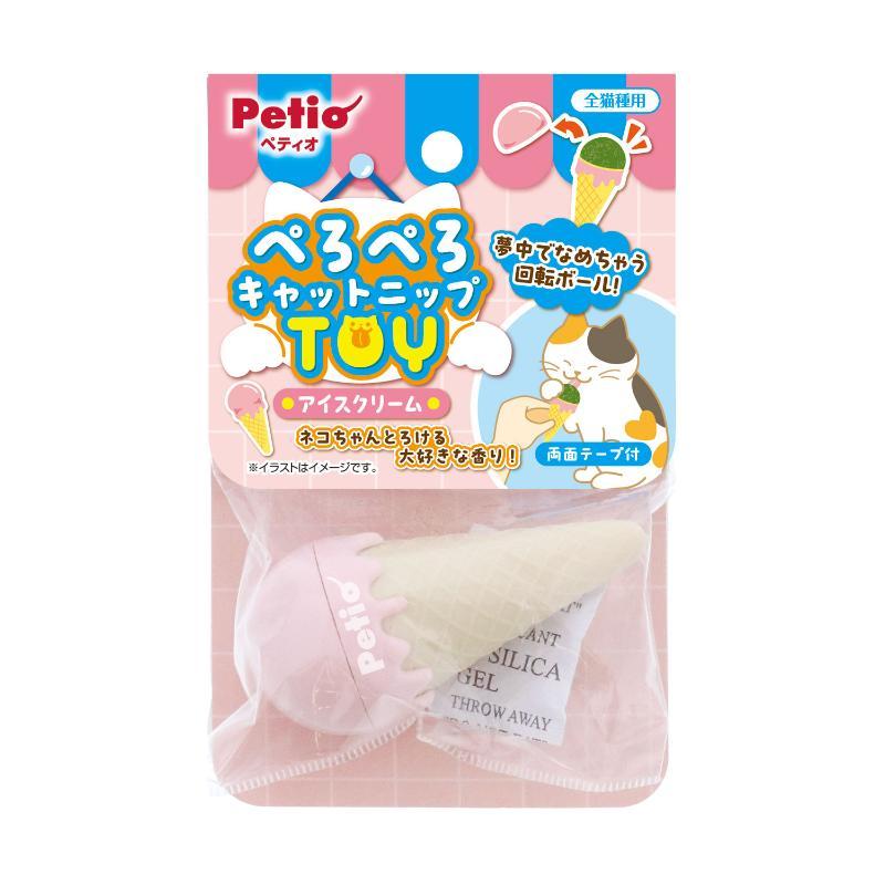【同梱不可】ペティオ 猫用おもちゃ　ぺろぺろキャットニップTOY　アイスクリーム