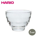 耐熱湯呑み 5客セット【 グラス 湯飲み茶碗 湯のみ 湯呑 ハリオ hario 】LF557B07b000