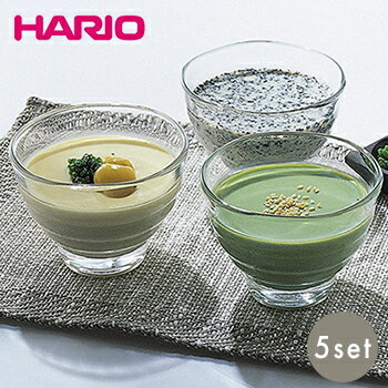 【あす楽 送料無料】hario ハリオ 耐熱ガラスコップ5個セットLF557B07b000[hario]