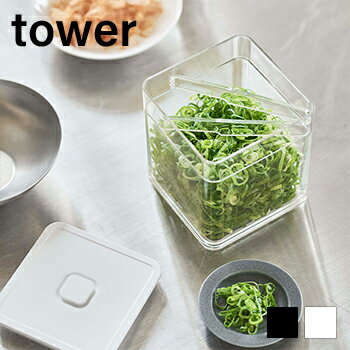 トング付き　バルブ付き密閉保存容器　タワー【保存容器 密閉 プラスチック おしゃれ タワー 】[山崎実業]LF570B07b000のサムネイル