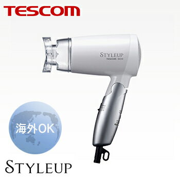 【送料無料】海外・国内両用マイナスイオンヘアードライヤーBID40-W【マイナスイオンドライヤーテスコムtescom】LF590B01b000
