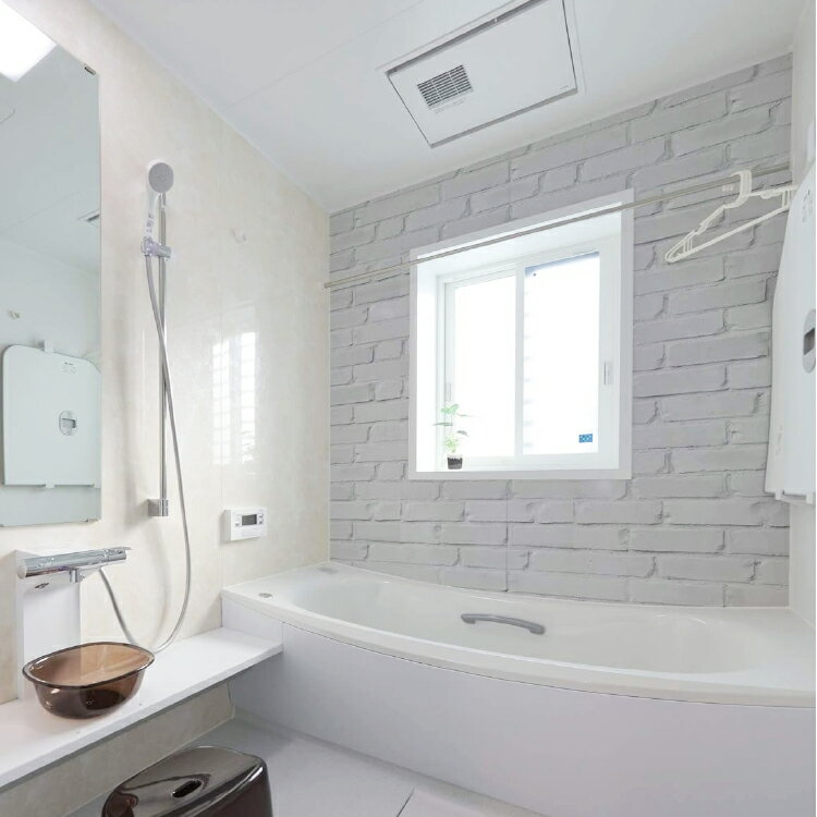 はがせるお風呂の壁シート FuRoDeCo 　44cm×2mLF020B04【風呂 壁紙 リメイクシート シール はがせる壁紙 浴室 おしゃれ】 2