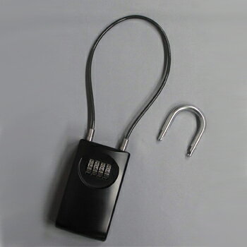 【送料無料】ワイヤー式キーストック　【 防犯 鍵収納 シャックル ダイヤル式 南京錠 大容量 】LF540B10b000のサムネイル