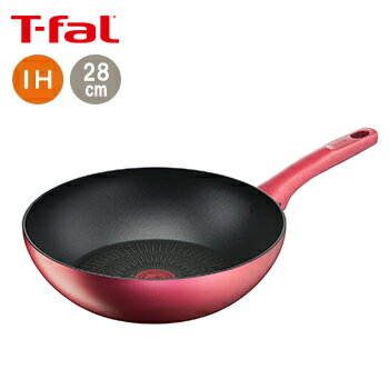 【送料無料】ティファール IHルージュ・アンリミテッド ウォックパン28cm G26219【 T-fal T-FAL IH対応 28cm フライパン 調理器具 】