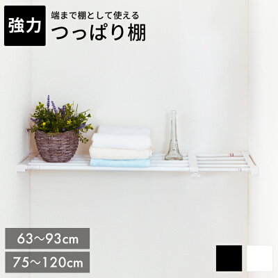 つっぱり棚 伸縮タイプ 63~93cm/75~120cm