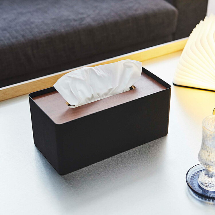 【送料無料】厚型対応蓋付きティッシュケース リン【 ティッシュケース ペーパータオルホルダー ティッシュボックス ティッシュ 収納 】[ 山崎実業 ]LF570B12b000 [3]