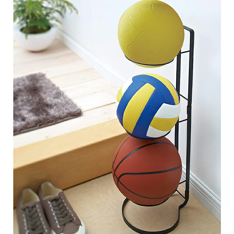 【 送料無料 】ボールスタンドフレーム ブラック 07290【 ボールスタンド 収納 整理 片付けボール置き サッカーボール バスケットボール バレーボール 】通販 サッカー 用品 セール