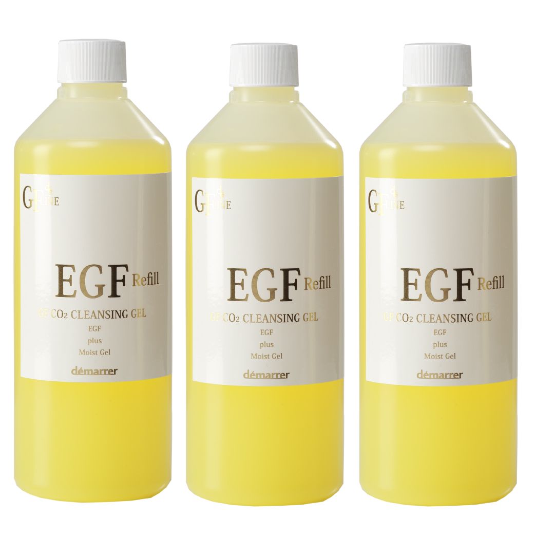 【詰替用3本セット】GF炭酸クレンジングジェル 400g 詰替用 レフィル×3本 EGF グロスファクター demarrer デマレ 化粧品 炭酸 クレンジング ゲル メイク落とし エイジングケア ハリ 業務用 イージーエフ 成長因子 正規品 送料無料【レビューで500円クーポン】