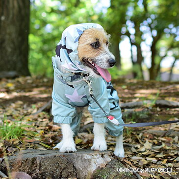 ★ポイント5倍★ LIFELIKE 犬 レインコート カッパ 小型犬 中型犬 サイズ 春夏 春 夏用 夏 秋冬 冬用 秋 冬 つなぎ 服 長袖 スターダストフルカバーレインコート 7〜8号 ゴールデン ラブラドール 雨具 レインウェア 犬服 犬の服 犬の洋服