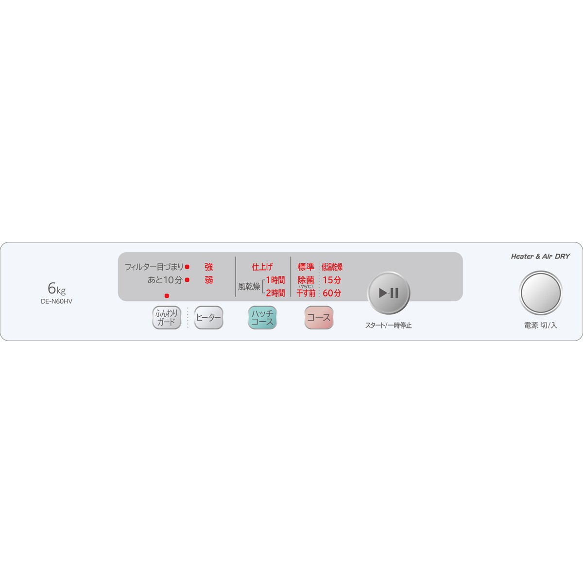 HITACHI ��Ω ���ഥ�絡 DE-N60HV-W ��������6kg �ԥ奢�ۥ磻�ȡ��̳�ƻ�����졦Υ�������Բġ�