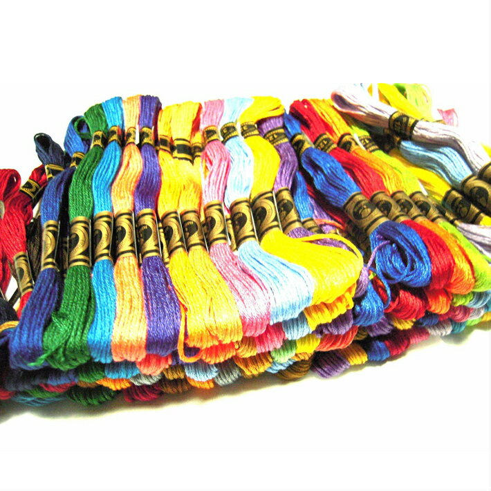 色がきれいな 刺繍糸 まとめ買い セット (100本)　送料無料 手芸 毛糸 刺しゅう糸 編み物 送料無料！