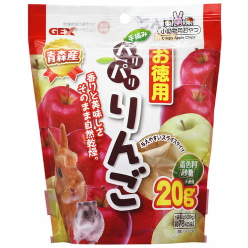 Rakuten - パリパリりんご お徳用 20gうさぎ ハムスター 小動物 おやつ トリーツ リンゴ りんご 林檎
