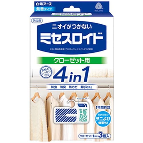 ミセスロイド クローゼット用 1年防虫 3個入 1