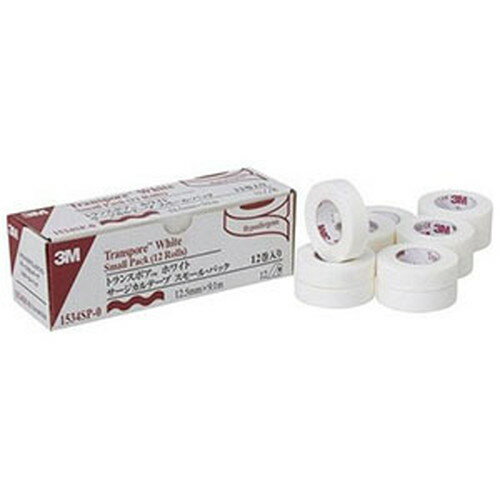 スリーエム トランスポア ホワイトサージカルテープ スモールパック 1534SP-0 12巻入3M サージカルテー..