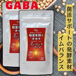 【2袋セット】 イムバランス ＋ ギャバ (1袋 180粒 約1ヶ月分) GABA 腸内環境 サプリメント 腸内フローラ 腸内ケア サプリ 植物性乳酸菌 食物繊維 健康サプリ 女性 美容 食物繊維 ペプチド セラミド 大豆 イソフラボン 麹菌 賞味期限2025年12月