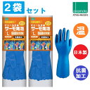 2袋セット オカモト ビニール手袋 サーモ発泡 Lサイズ OG-005 okamoto 厚め 温かい 食器洗い 洗濯 掃除 ガーデニング 園芸 家庭菜園 洗車 サーモ発砲 2双