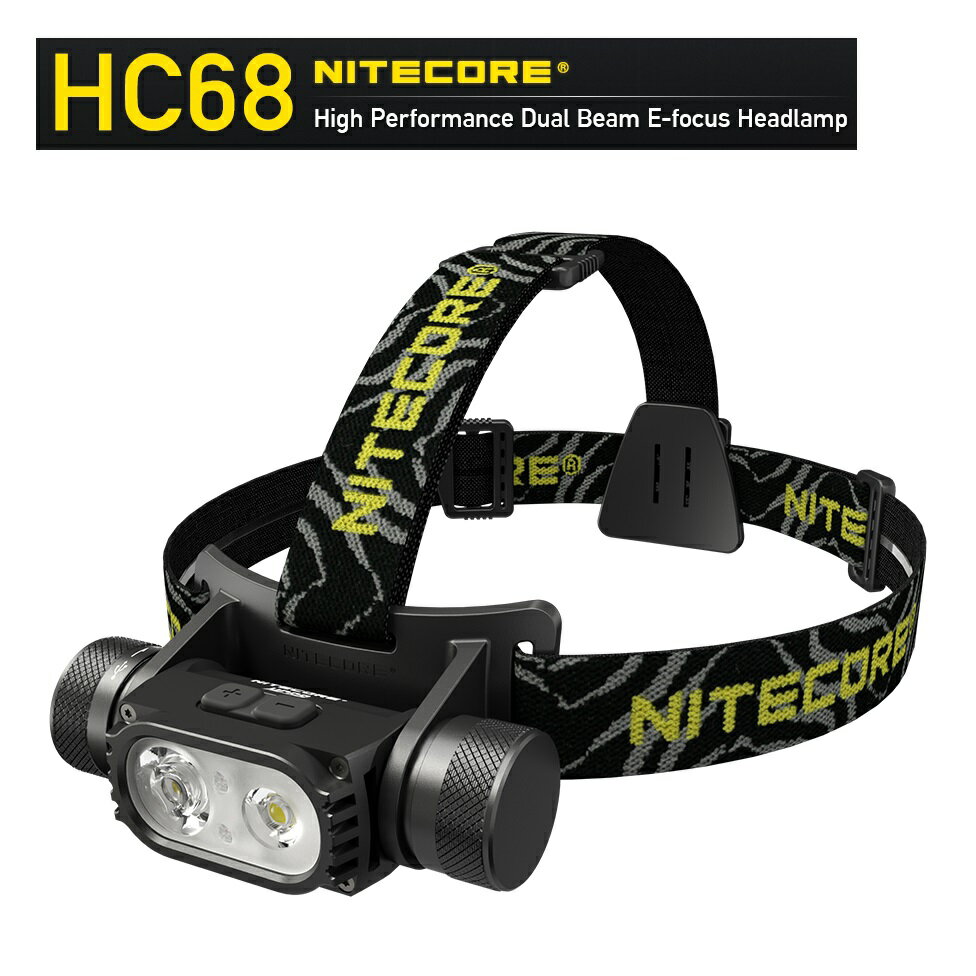［ HC68 ］ ナイトコア ヘッドライト NITECORE 2000ルーメン ヘッドランプ LED ライト 3500mAh 18650リチウムイオン電池付き (NL 1835HP 3,500Ah) 散歩 登山 キャンプ 懐中電灯 フラッシュライト 日本語説明書付き