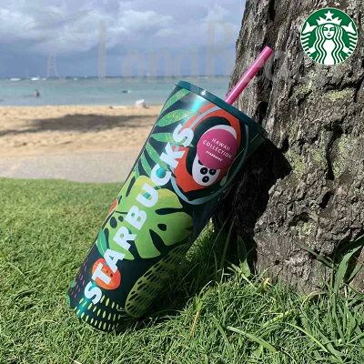 『2023年12月再入荷』≪ハワイ限定品≫ STARBUCKS COFFEE HAWAII COLLECTION タンブラー 24oz(710ml) コップ トロピカルフルーツデザイン スターバックス 