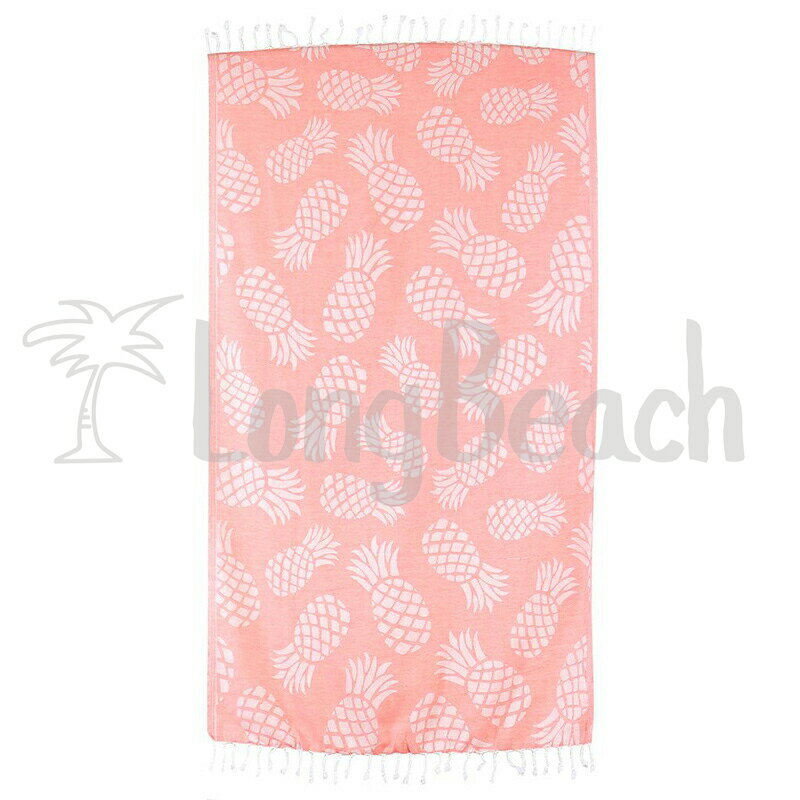 [SEVEN ISLAND]【TT003 BLK】【TT004 ORG】 Beach Blanket/ビーチブランケット パイン パイナップル【アロハ】【ハワイ】【ALOHA】【HAWAII】【セブンアイランド】【asu】