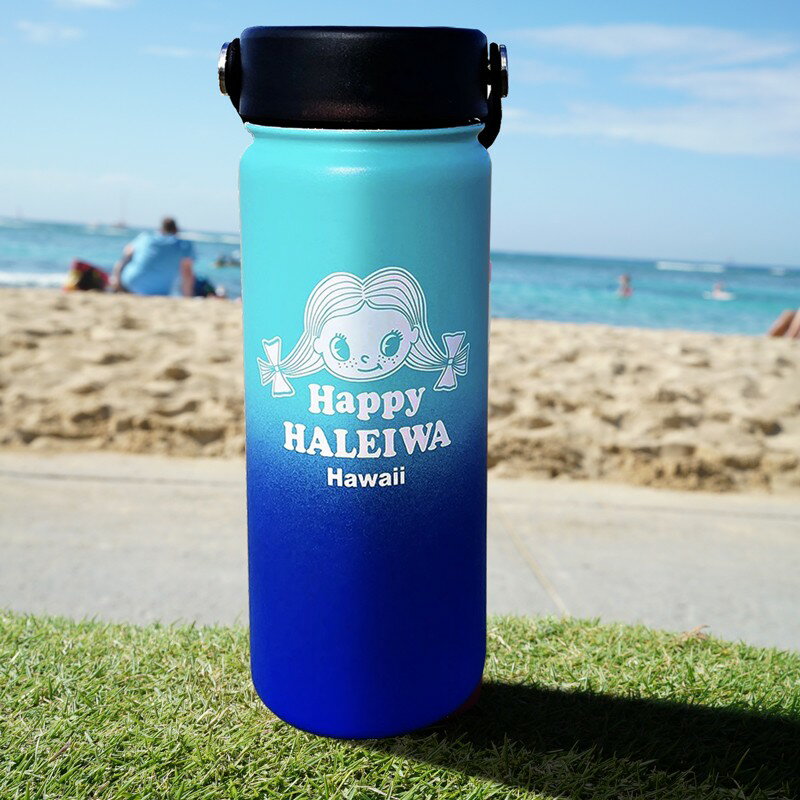 ≪正規品≫Happy HALEIWA ハワイ限定 ハッピーシェイブ アイスウォーターボトル　保冷・保温ボトル【入手困難】【大人気】【HAWAII】【水筒】【ピンク】【ハッピーちゃん】