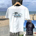 『再入荷』≪正規品≫ patagonia pataloha メンズTシャツ≫パタゴニア パタロハ ヤシの木 パームツリー ホワイト / ブラック