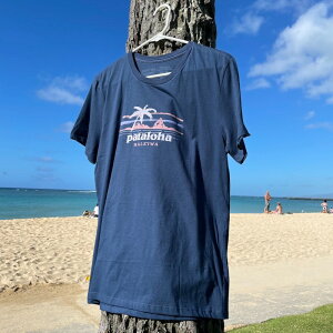 ≪正規品≫≪patagonia pataloha HALEIWA 限定 レディースTシャツ ネイビー ブラック≫パタゴニア パタロハ ヤシの木 パームツリー【入手困難】【HAWAII】【ハワイ限定】【ハワイ直輸入】【patagonia】【pataloha】【HALEIWA】【INUS】【dp】【zk】【SB】