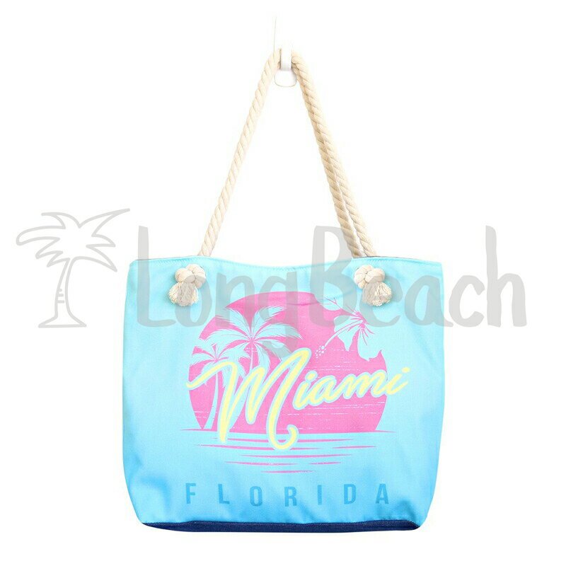 ロープトートバッグ Rope tote bag/Miami Florida Tote Bag マイアミフロリダトートバッグ