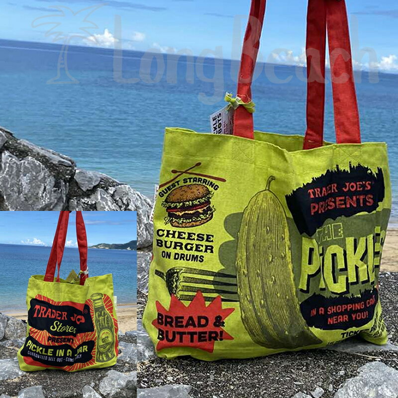 ロサンゼルス直輸入！ TRADER JOE'S トートバッグ コットン100％ トレーダージョーズ エコバッグ【ロサンゼルス直輸入】【アメリカ直輸入】【ロス】【LA】【USA】【アメリカ】【ロサンゼルス】【正規品】【トレジョ】のサムネイル