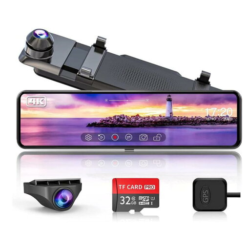 ドライブレコーダー ミラー型 4K 11インチ 4K 右カメラ GPS搭載 170°広角 ドラレコ 超鮮明夜間撮影 速度超過警報 V69-PRO-X-NPC ドライブレコーダー ミラー型 4K 11インチ 4K 右カメラ GPS搭載 170°広角 ドラレコ 超鮮明夜間撮影 速度超過警報 V69-PRO-X-NPC