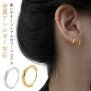 小さめ つけっぱなし レディース 金属アレルギー 軟骨ピアス シルバー925 フープ フープピアス シルバー シンプル 2個セット ゴールド おしゃれ ボディピ...