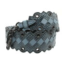新品同様 ボッテガヴェネタ 563993 パイソン レザー ブルー 青 ショルダーストラップ 0622【中古】BOTTEGA VENETA
