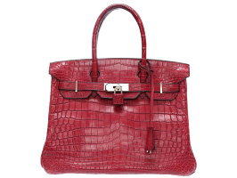 美品 エルメス バーキン30 ニロティカス マット ルージュアッシュ ハンドバッグ □F刻印 0188【中古】HERMES 2002年製 赤