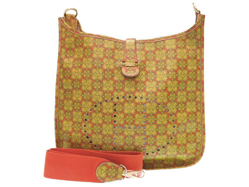 新品同様 エルメス エブリンGM 太陽 イエロー レザー 〇X刻印 solar ショルダーバッグ バッグ 黄 0420 【中古】 HERMESのサムネイル