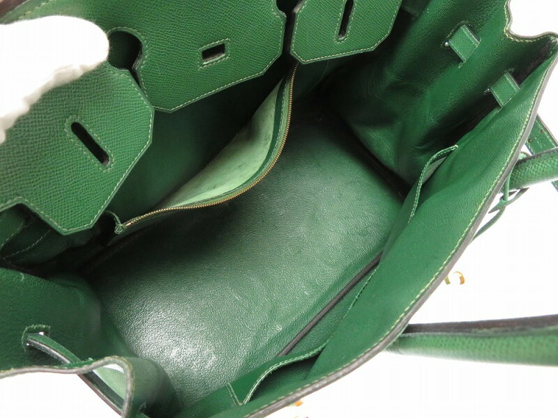 国内正規品 値下げしました エルメス Hermes バーキン35 クシュベル ヴェール 緑 ゴールド金具 Z刻印 ハンドバッグ 中古 バッグ 緑 0308 中古 Hermes メンズ life time店