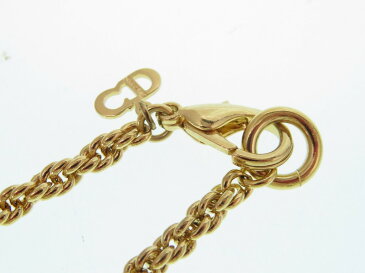 美品 クリスチャン ディオール ゴールド ネックレス ヴィンテージ ゴールド アクセサリー0188【中古】Christian Dior レディース